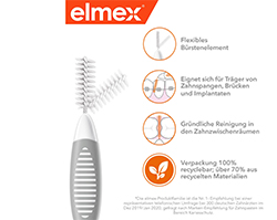 ELMEX Interdentaalharjad ISO suurus 7 1,3 mm hall, 8 tk