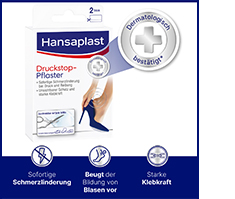 HANSAPLAST Pressure stop läbipaistev, kaitsev pad, 2 tk