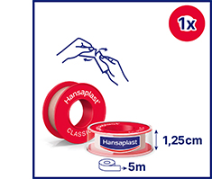 HANSAPLAST Klassiline fikseerimiskips 1,25 cm x 5 m, 1 tk