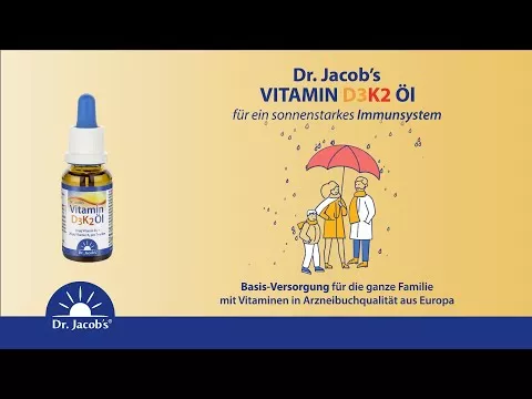 Video D3-vitamiini K2 õli Dr.Jacobsi tilgad, 20 ml kohta