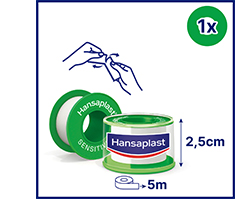 HANSAPLAST Tundlik fikseerimiskips 2,5 cm x 5 m, 1 tk