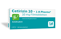 CETIRIZIN 10-1A Pharma õhukese polümeerikattega tabletid, 20 tk