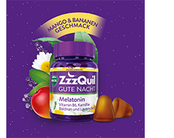 WICK ZzzQuil Good Night Mango & Banaan, 30 tk