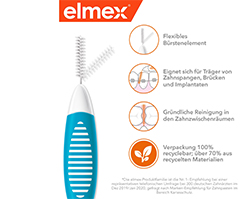 ELMEX Interdentaalharjad ISO suurus 3 0,6 mm sinine, 8 tk