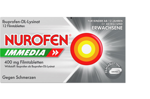 NUROFEN Immedia 400 mg õhukese polümeerikattega tabletid, 12 tk