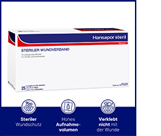 HANSAPOR steriilne haavaside 10x20 cm, 25 tk