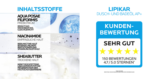 ROCHE-POSAY Lipikar duši ja vanniõli AP+, 750 ml