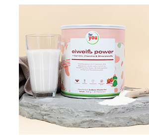 FOR YOU protein power maasikapulber, 750 g