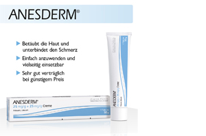 ANESDERM 25 mg/g + 25 mg/g kreemi + 10 plaastrit, 5X5 g