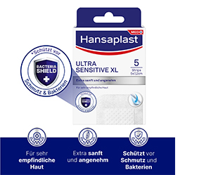 HANSAPLAST Ultra Sensitive Wound Dressing 5x7,2 cm XL, 5 tk