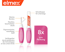 ELMEX Interdentaalharjad ISO suurus 0 0,4 mm roosa, 8 tk