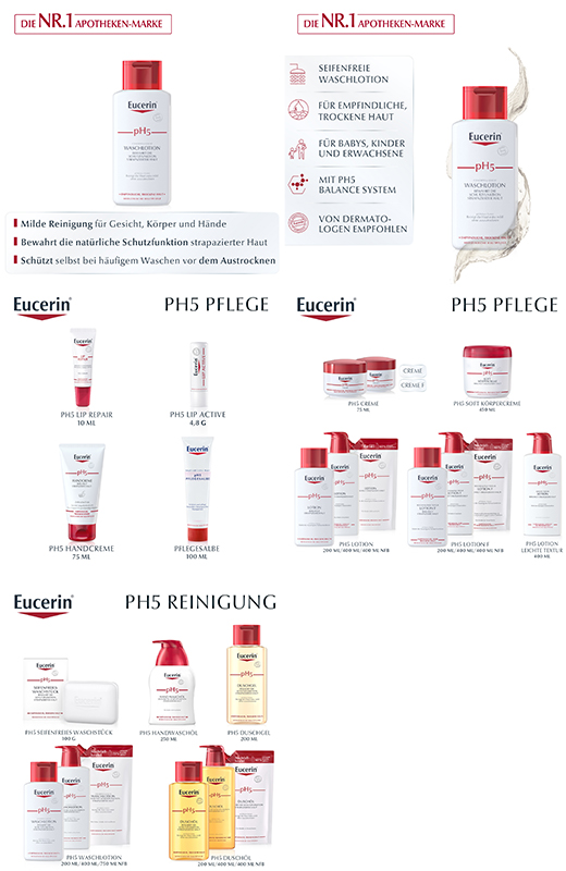 EUCERIN pH5 pesemislotion tundlikule nahale, 200 ml
