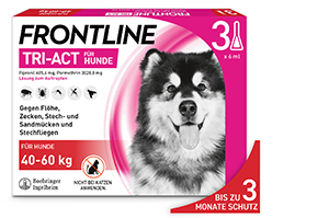 FRONTLINE Tri-Act tilgutuslahus koertele 40-60kg, 3 tk