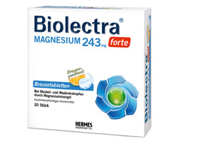 BIOLECTRA Magneesium 243 mg forte oranž pritsimistablett, 20 tk