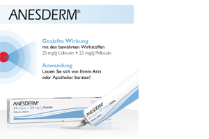 ANESDERM 25 mg/g + 25 mg/g kreemi + 2 plaastrit, 5 g