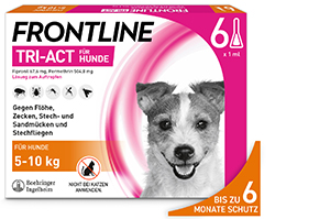 FRONTLINE Tri-Act tilgutuslahus koertele 5-10 kg, 6 tk