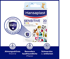 HANSAPLAST Tundlikud laste kipsiribad, 20 tk