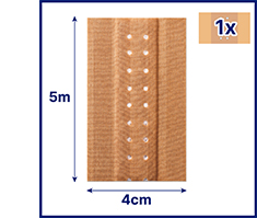 HANSAPLAST Klassikaline kips 4 cmx5 m, 1 tk