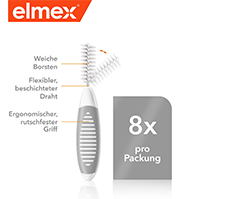 ELMEX Interdentaalharjad ISO suurus 7 1,3 mm hall, 8 tk