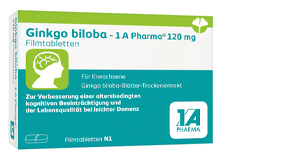 GINKGO BILOBA-1A Pharma 120 mg õhukese polümeerikattega tabletid, 30 kapslit