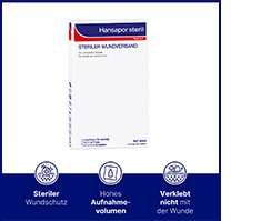 HANSAPOR steriilne haavaside 10x15 cm, 1 tk