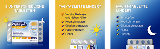 OLYGRIPPAL päev & öö 500 mg/60 mg tabletid, 16 tk