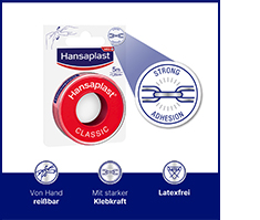HANSAPLAST Klassiline fikseerimiskips 1,25 cm x 5 m, 1 tk
