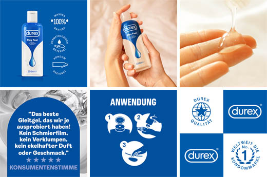 DUREX play Feel veepõhine määrdeaine, 250 ml
