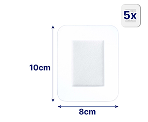 HANSAPLAST Aqua Protect haavaside steriilne 8x10 cm, 5 tk