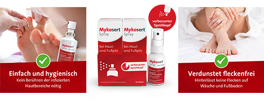 MYKOSERT Sprei naha ja jalaseente vastu, 2X30 ml