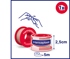 HANSAPLAST Klassiline fikseerimiskips 2,5 cm x 5 m, 1 tk