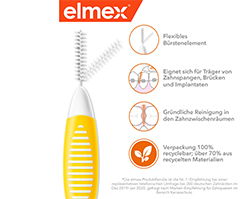 ELMEX Interdentaalharjad ISO suurus 4 0,7 mm kollane, 8 tk