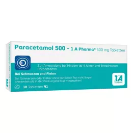 PARACETAMOL 500-1A Pharma tabletid, 10 tk