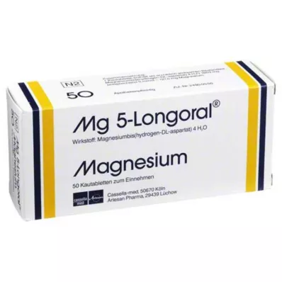 MG 5 LONGORAL närimistabletid, 50 tk MG 5 LONGORAL närimistabletid, 50 tk