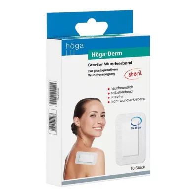 HÖGA-DERM Steriilne plaaster 90x150 mm, 10 tk