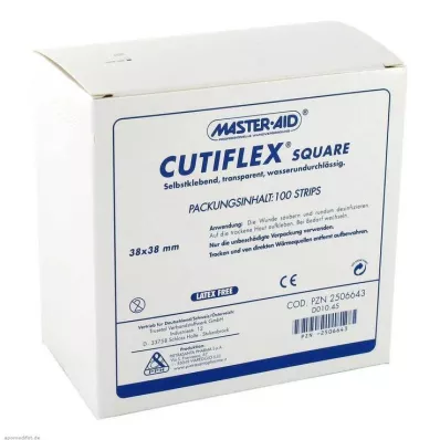 CUTIFLEX Ruudukujuline fooliumplaaster 38x38 mm MasterAid, 100 tk