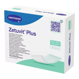 ZETUVIT Plus ekstra tugev imav kompress, steriilne 10x10 cm, 10 tk