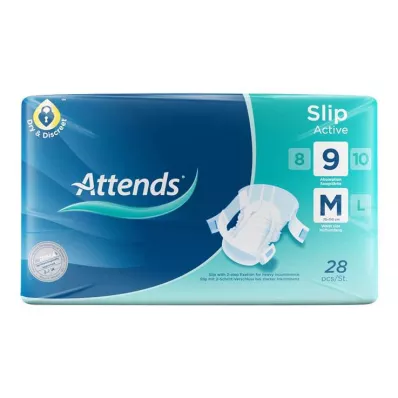 ATTENDS Slip Active 9 M, 28 tk