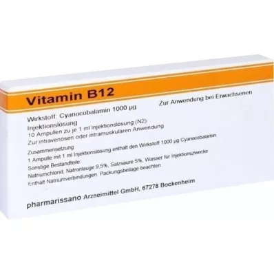 VITAMIN B12 RÖWO 1000 μg ampullid, 10X1 ml