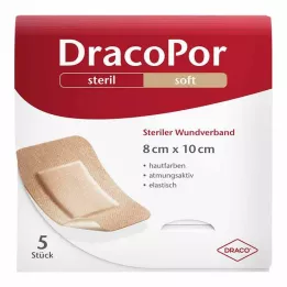 DRACOPOR Haavaside 8x10 cm steriilne nahavärvi, 5 tk