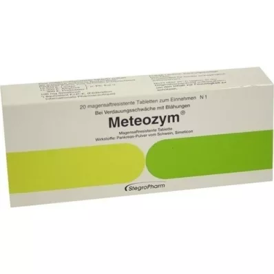 METEOZYM Õhukese polümeerikattega tabletid, 20 tk