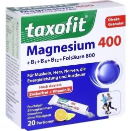TAXOFIT Magneesium 400+B1+B6+B12+Foolhape 800 Gran., 20 tk