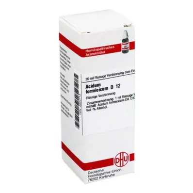 ACIDUM FORMICICUM D 12 Lahjendus, 20 ml ACIDUM FORMICICUM D 12 Lahjendus, 20 ml