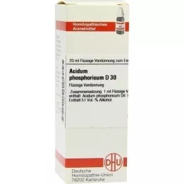 ACIDUM PHOSPHORICUM D 30 Lahjendus, 20 ml