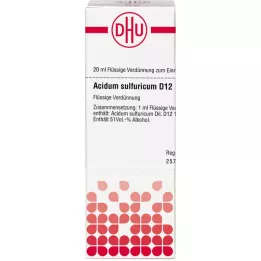 ACIDUM SULFURICUM D 12 Lahjendus, 20 ml