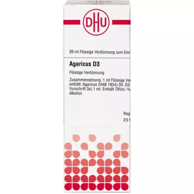 AGARICUS D 3 Lahjendus, 20 ml