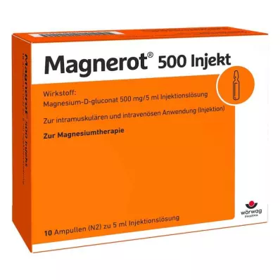 MAGNEROT 500 süstlaampulli, 10X5 ml MAGNEROT 500 süstlaampulli, 10X5 ml