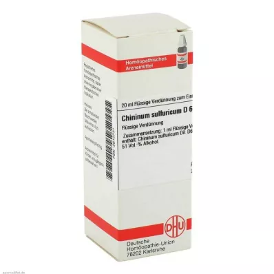 CHININUM SULFURICUM D 6 Lahjendus, 20 ml