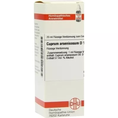 CUPRUM ARSENICOSUM D 12 Lahjendus, 20 ml