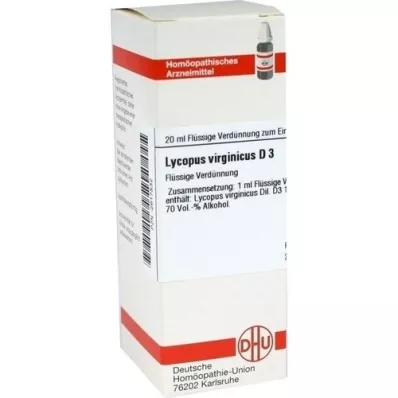 LYCOPUS VIRGINICUS D 3 Lahjendus, 20 ml